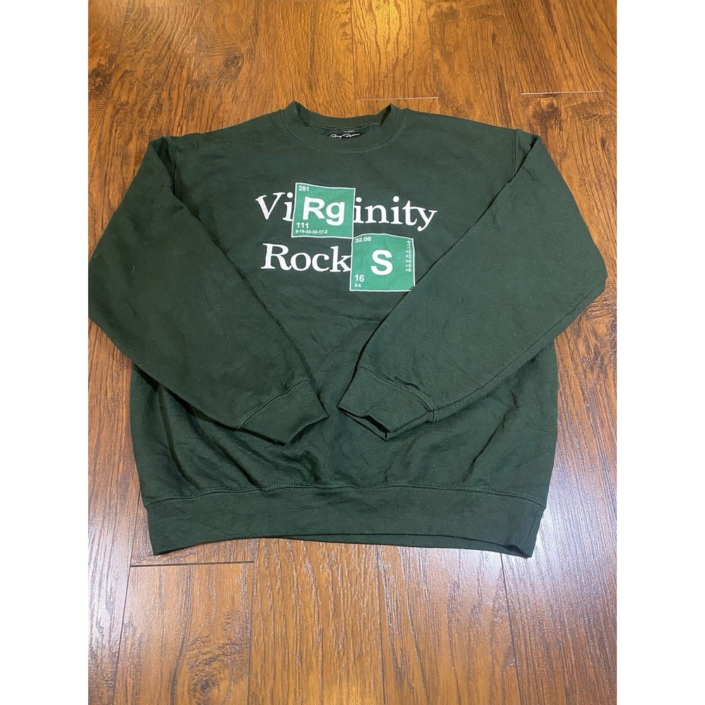 Danny Duncan Virginity Rocks Sweatshirt Green Graphic Crewneck Mens Medium